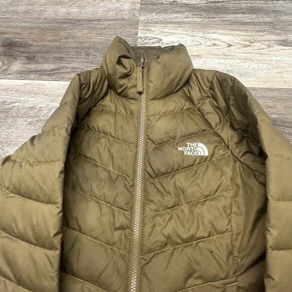 The North Face Flare Down RTO Army Green Womens XS Quilted Puffer Jacket 550 - Picture 2 of 9